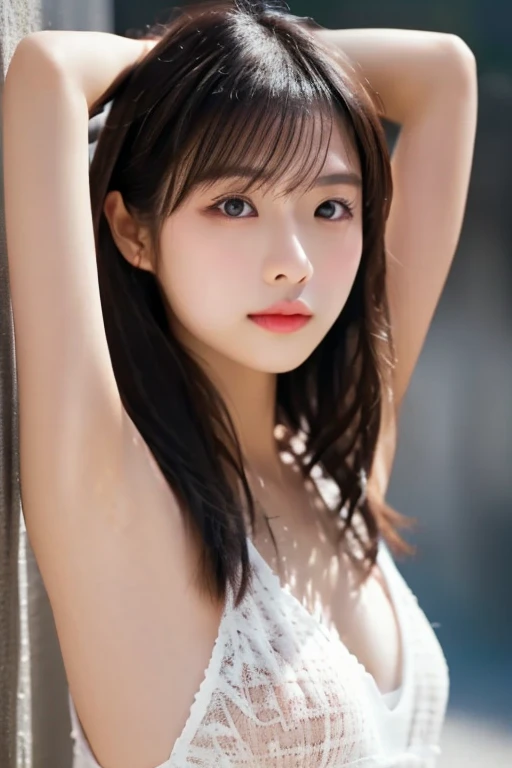((((realistic)))))、((AKB48)))、((Noma lighthouse background))、((rock background))、((smile))、(((Nikon Z) ))、(19 years old)))、(small bust))))、(Colorful lace swimsuit)))、(cameltoe)、(Slightly rough skin)))))、(Pore feeling)))))、 (realism: 6、realistic)))、((earrings))、((Landscape Pose))、perfect chest shape、Raw butt、side ponytail、ribbon、hair ornaments、white skin、sight、thin waist