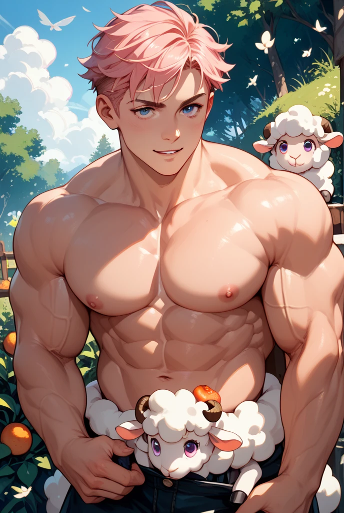 An 18 year old man standing in the middle of a field, BREAK (completely nude:1.2), (naked:1.2), big penis, large penis, thick penis, wearing white ankle socks, (embarrassed, panicking, upturned eyes, full-face blush, open mouth, parted lips:1.3), man, boy, masculine, full body view, caught, full body view, long distance shot, sweat、steam full body in scene, Big penis, perfectly detailed penis, large penis, thick penis, just wearing white ankle socks, man, boy, masculine, front shot, wearing white ankle socks, hands on his head
