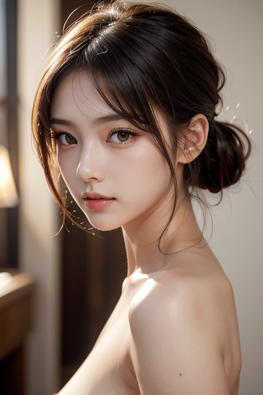 (masterpiece:1.3), high resolution, ultra detailed, extremely detailed CG unity 8k wallpaper, realistic, photo-realistic, RAW photo, beautiful detailed face, pale skin, realistic glistening skin, detailed cloth texture, detailed hair texture, Perfect body, Beautiful Face, accurate, Anatomically correct, Highly detailed face and skin texture, natural neck length, (beautiful hands), (fair skin:1.1), (well-aligned teeth:1.1), (Sweaty skin:1.2), baby face,
BREAK, 
Detailed eyes, symmetric eyes, Light Brown eyes, Double eyelids, Thin eyebrows, (Glossy lips:1.4), ((A face with waiting for a kiss:1.2)), (blush:1.1), (A sparkling small hair accessory:1.1), 
BREAK, 
(A classy and Cute woman1.3), (nude, nsfw, nipple, navel:1.2), 
BREAK, 
medium large breasts, slender figure, firm abs, 
((updo hairstyle, Dark blonde hair, wavy hair, long hair, asymmetric bangs:1.2)),  (cowboy shot:1.2), (looking at viewer), (Focus on face:1.2), From above, 
BREAK, 
((Sitting side by side on the backseat of a flying helicopter)), (((A view of tower outside the window at Night:1.3))),