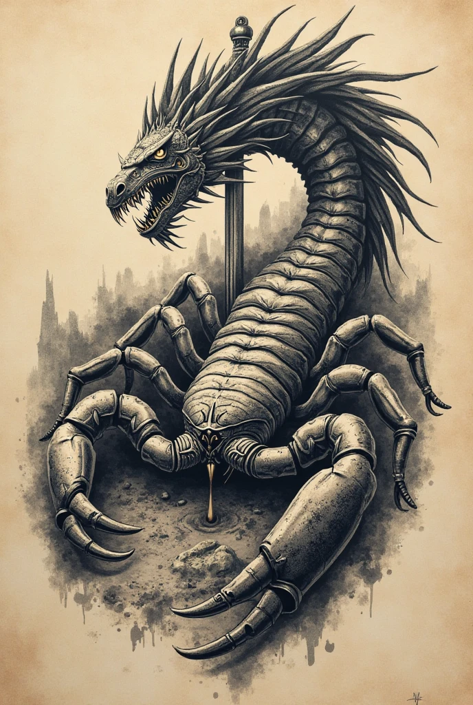 a dragon in a wheel chair logo