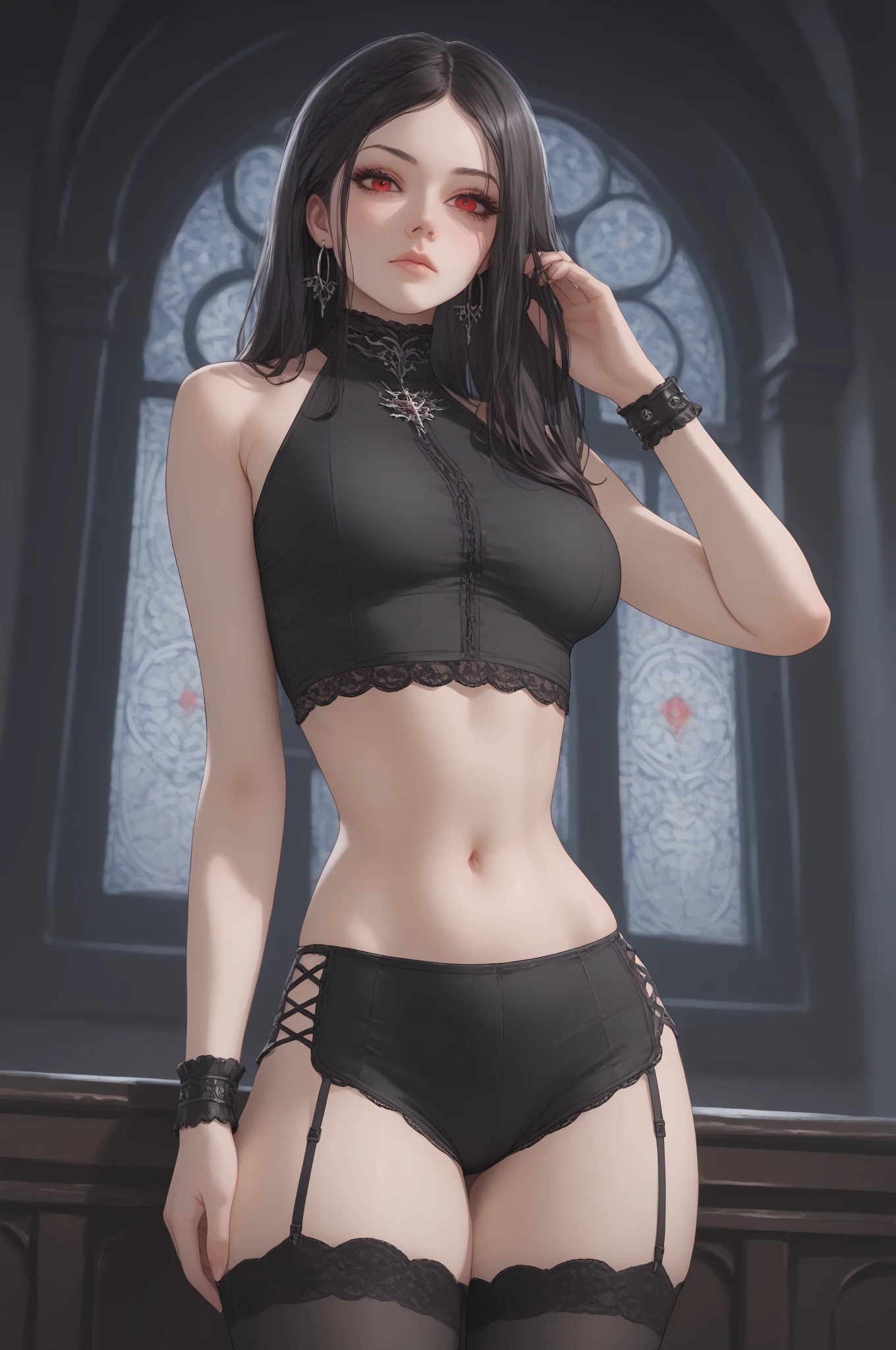 femele（1girll）The body is slender and hot，Metal chain binding，Humiliated，full bodyesbian
