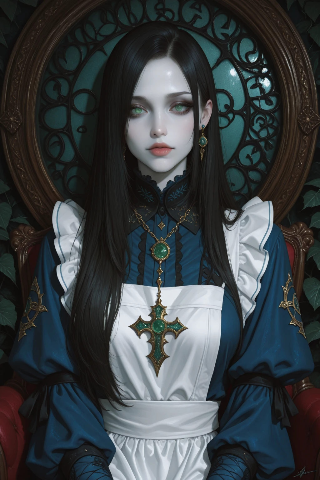 realista, 4k, garota, roupas de bruxa, holding a skull, espartilho, cabelo preto, beleza divina, medieval