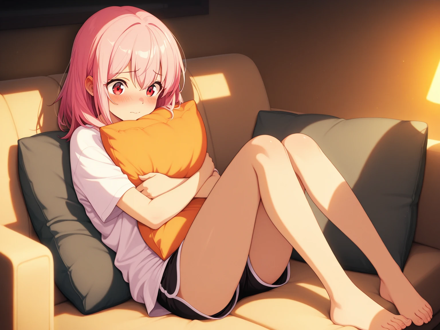 ultra-absurdres-Top quality by artist God, ultra-detailed, high resolution, anime moe artstyle, best anime 8k konachan wallpaper, pixiv contest winner, perfect anatomy,break, 1girl, (Please draw a girl after musterbation sitting on bed alone. )break,(Solo,little female, loli_face, 11-year-old:1.3),Full limbs, complete fingers, breasts, beautiful (well-shaped) breasts, (hand in own uniform, grab own breast:1.3),groin, butt, trembling butt, small black eyes, beautiful detailed eyes, well-proportioned iris and pupils, highres detailed hair,  sweat, open mouth,(gym uniform, gym shorts), (Detailed Lighting), (Detailed background),sex toy, ((afterglow,orgasm face,vibrator,vibrator in thighhighs, implied vibrator,vibrator under shorts, vaginal object insertion, trembling effect, motion lines,pussy juice,pussy juice dripping thigh)), heavy breathing, bed, in the bedroom.. break,super detailed skin, shiny skin, Best sexual lighting powered by famous artist, 8k,beauty illustration,photoshop_(medium),very aesthetic,break,((artist:rappa_(rappaya) )), artist:clamp ,artist:carnelian ,artist:kantoku ,
