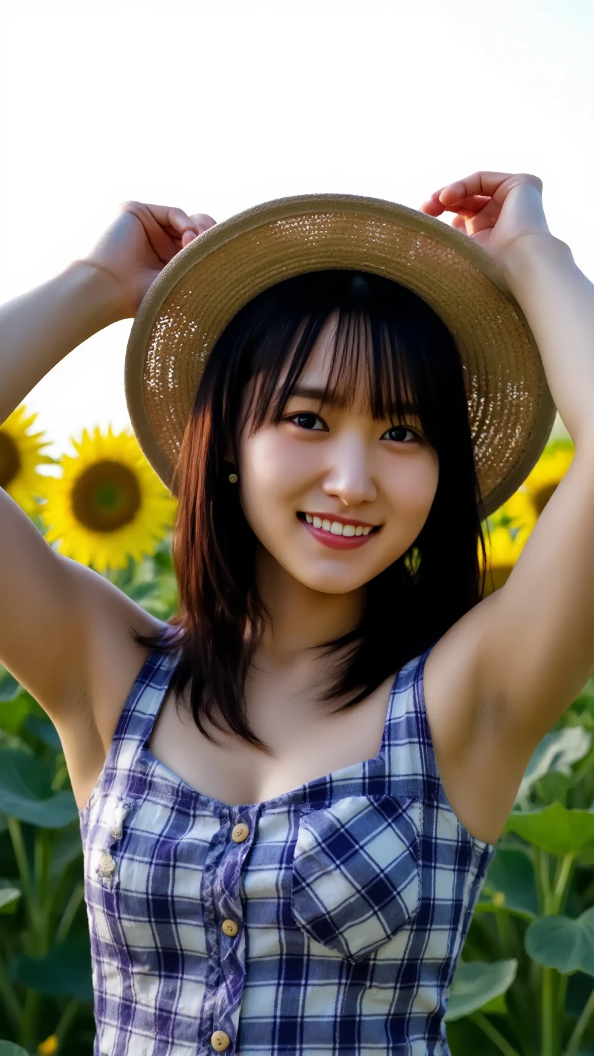 hight resolution、high-level image quality、in 8K、Real live-action、生a picturegraphy、top-quality、masterpiece、超hight resolution、生a picture、ren、Beautiful fece、masutepiece、((Obscene content))、For adults、charm of 、absurderes、((((Japan elementary school students))))、Japan Girl、((8years old))、((with round face))、((Cute little face))、(((((Shy laughter)))))、de pele branca、小柄、Short、Juvenile physique、Smaller chest、Thick eyebrows、kne、 thighs thighs thighs thighs、独奏、fullllbody、Very nice、(((White tank top:1.0) ))、 ((Pubic area))、(Mansuji)、(Plain white panties))、Are sleeping、(Photorealsitic:1.37)、Photon mapping、Realistic、Radio City、Physically Based Rendering、depth of field rally background、a picture、(((a junior idol in Japan)))、to stand、Sparkling eyes、too bright natural light、The Bright Sun、Too bright sunlight、(((((8years old)))))、(((Pubic area)))、(Mansuji)、white long tanktop、Open your legs、Open your crotch、Show off,NSFW、,((Short hairstyles、Short-cut hair))、(In the flower garden)、Show each other、Open your legs、Open your crotch、Show me your panties、Show yourself underwear、((The background is a sunflower field))、((a straw fedora hat))
