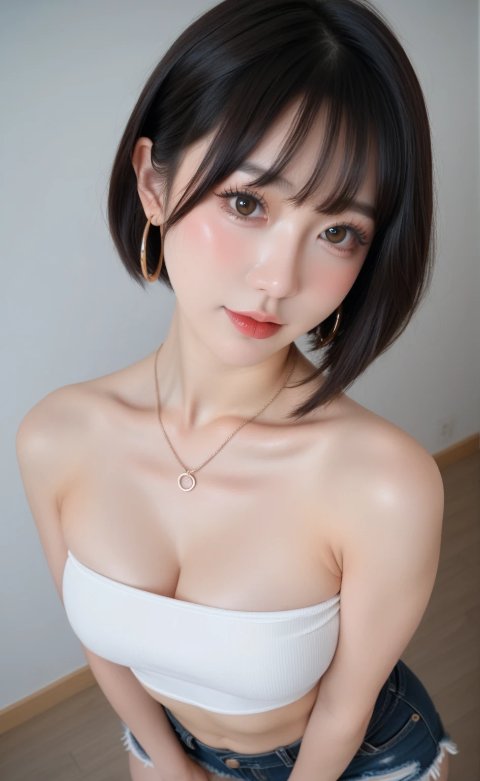 (Browsing Caution:1,4),Mix 4, (8k, RAWphotograph, Highest quality, Tabletop: 1.45), (Realistic, Realistic: 1.37),illumination, night, プロのillumination, photographn mapping, Radio City, Physically Based Rendering, Gradient Brunette, 高品質のphotograph, High resolution, 1080P, (Detailed facial depiction), (Detailed description of the hand), (Delicate CG), Extreme light and shadow, Rich details, (Detailed facial features), (Highest quality), Look in front of you, Highly detailed face, Highly detailed lips,  超High resolution, (Faithfulness: 1.4), photograph, 1 girl, [(sad)],  , Thin limbs, movie, Cool pose, I Cup, Highest qualityな完璧なボディ, photographのような, (1 girl: 1.3), Perfect balance, (Huge, Perfect breasts, Areola),(Realistic, Photorealistic:1.37),One Girl, Cowboy Shot,Professional Lighting, Photon Mapping, Radio City, RAWphotograph、(Photorealistic:1.4)、Octane Rendering、Complex 3D rendering with ultra-detail, Studio Soft Light, Rim Light, Vivid details, Super Detail, Realistic skin texture, Detailed aspect, Beautiful details in the eyes, Highly detailed CG Unity 16k wallpaper, compensate, (Detailed Background:1.2),Highest quality, 超A high resolution, Tabletop, One Girl, One girl,alone, Upper Body,View Viewer, Black Background, Bobcut, short hair, Multicolored Hair, compensate , Lips parted, Black Lips, eyeliner, Gothic, Goth Girl,((Light on face:1.2)),((movie照明:1.2)),(Photorealism:1.4),((necklace)),((A woman who always smiles)),((nightのプールサイド:1.6)),((Lighting on face:1.1)),((Delicately depicting the face:1.2)),(Pixie Cut:1.5),((Multicolor hair color:1.4)),(((Completely naked))),(((nsfw))),(((Completely naked))),((((Completely naked)))),(((nsfw))),((Small breasts:1.2))