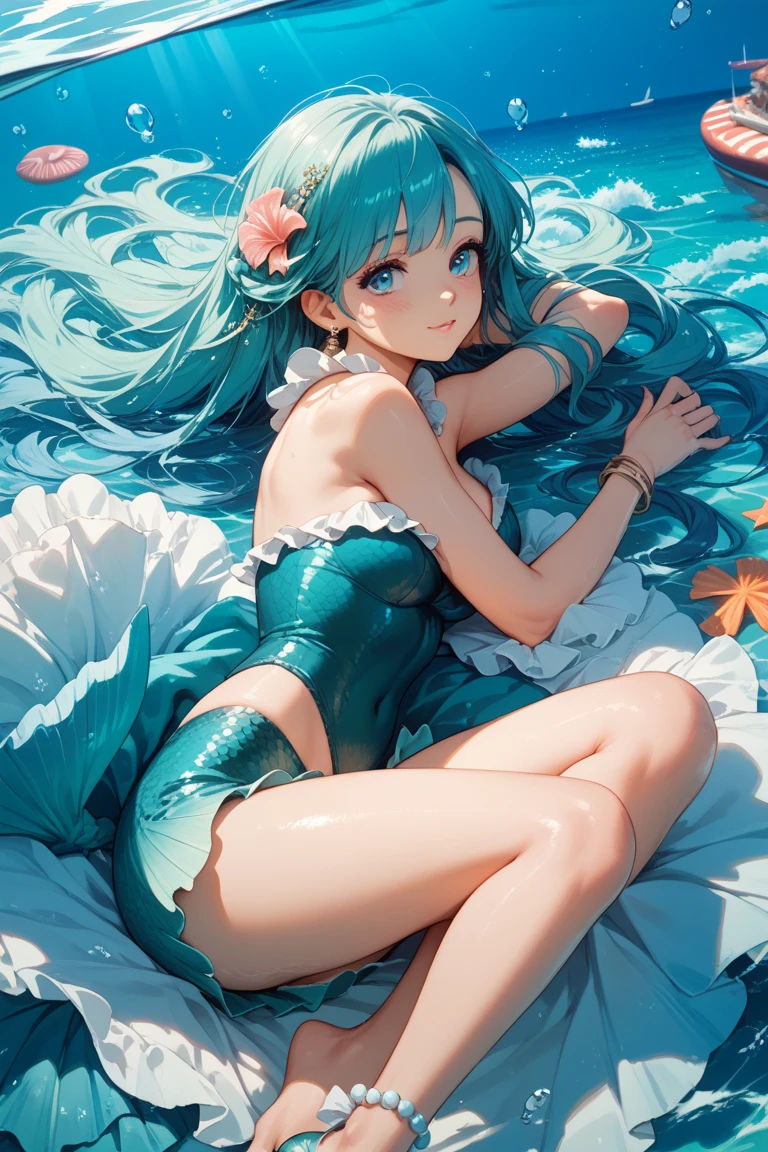 Highest quality,Highest Resolution,Mermaid Leotard,