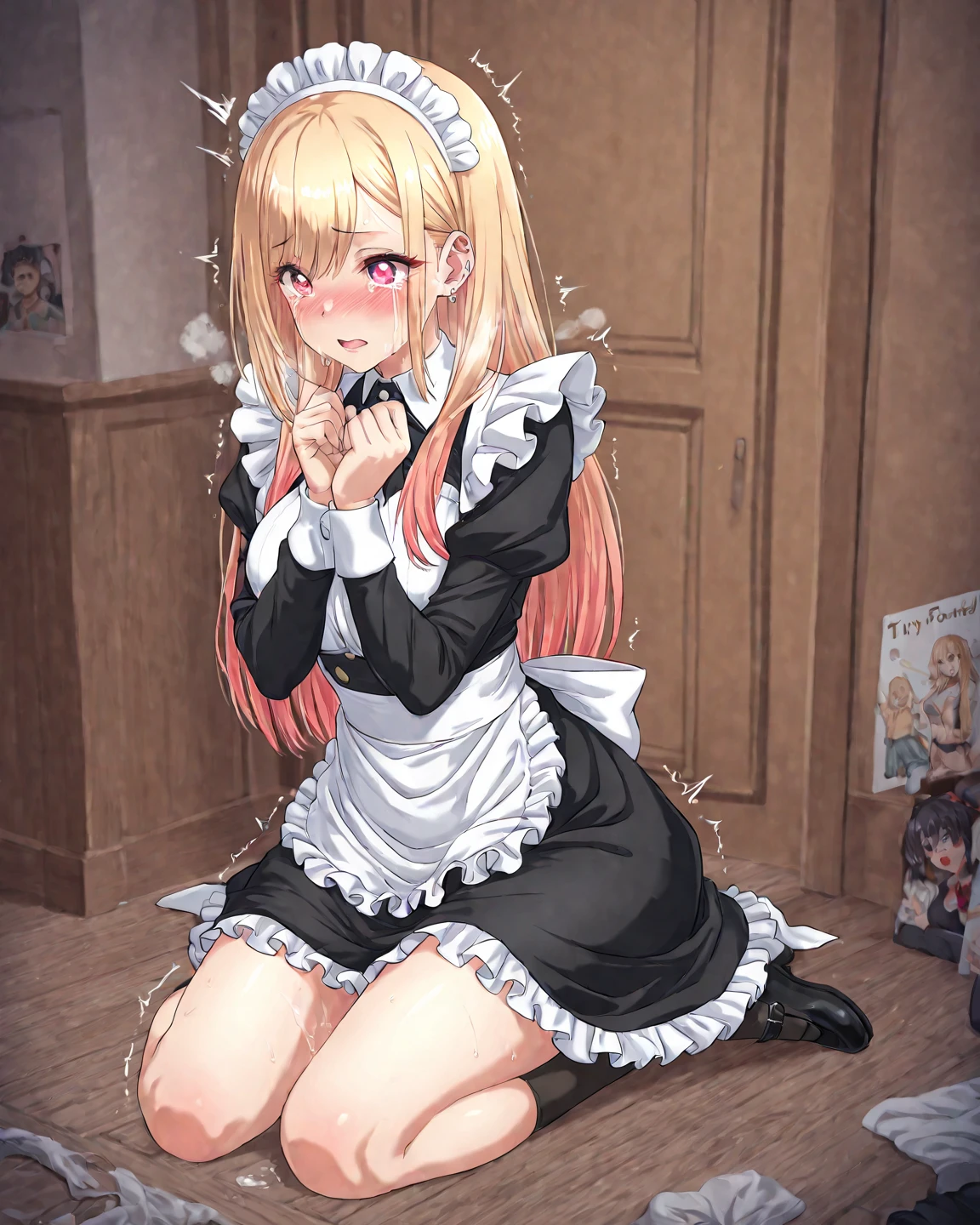 knee high socks、flat chest、thighs、sweaty、blush、Crab crotch、Peeing、torn clothes、torn clothes、wet、Squirting、12 years old、garden、late night、multiple girls、High resolution、Detailed、blush、Has sperm、masturbation、pretty embarrassing、Exhibitionist、A very thick ???? is stuck in my crotch、naked、my hand is caught、Maid clothes、eyes are heart