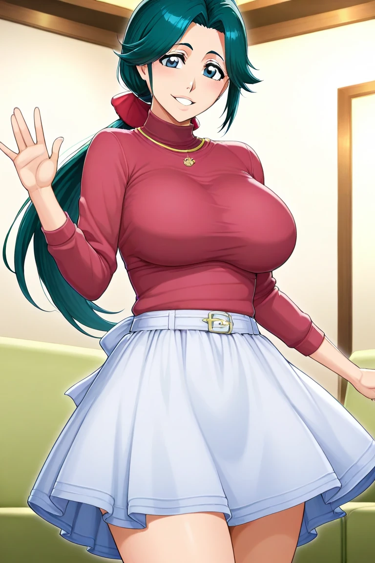 2heads, a short chubby girl with 2 heads. She has two enormous breasts. Her breasts appear to be rapidly growing. She is concerned with the growth of her breasts.