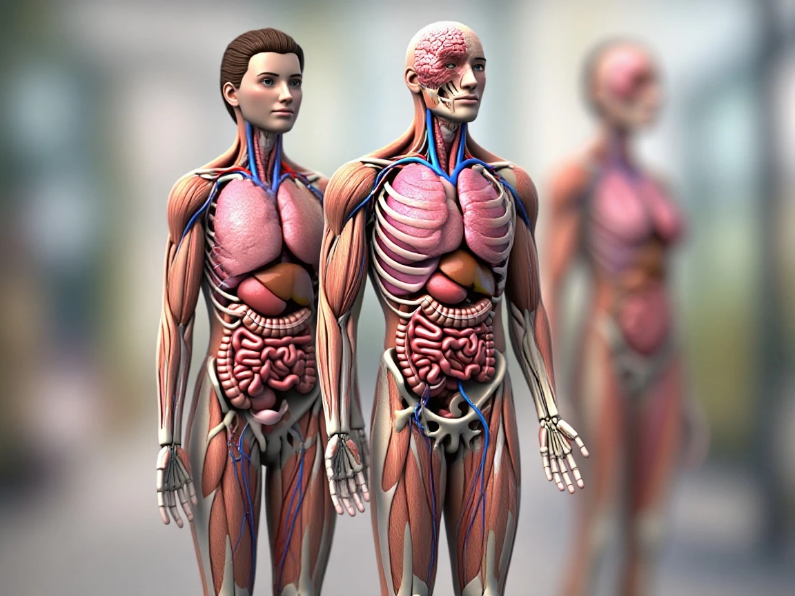 Powerful artistic vision of Anatomy Conceptual Interpretations of the Human Form, breathtaking masterpiece made by great artist, best quality, high resolution.  