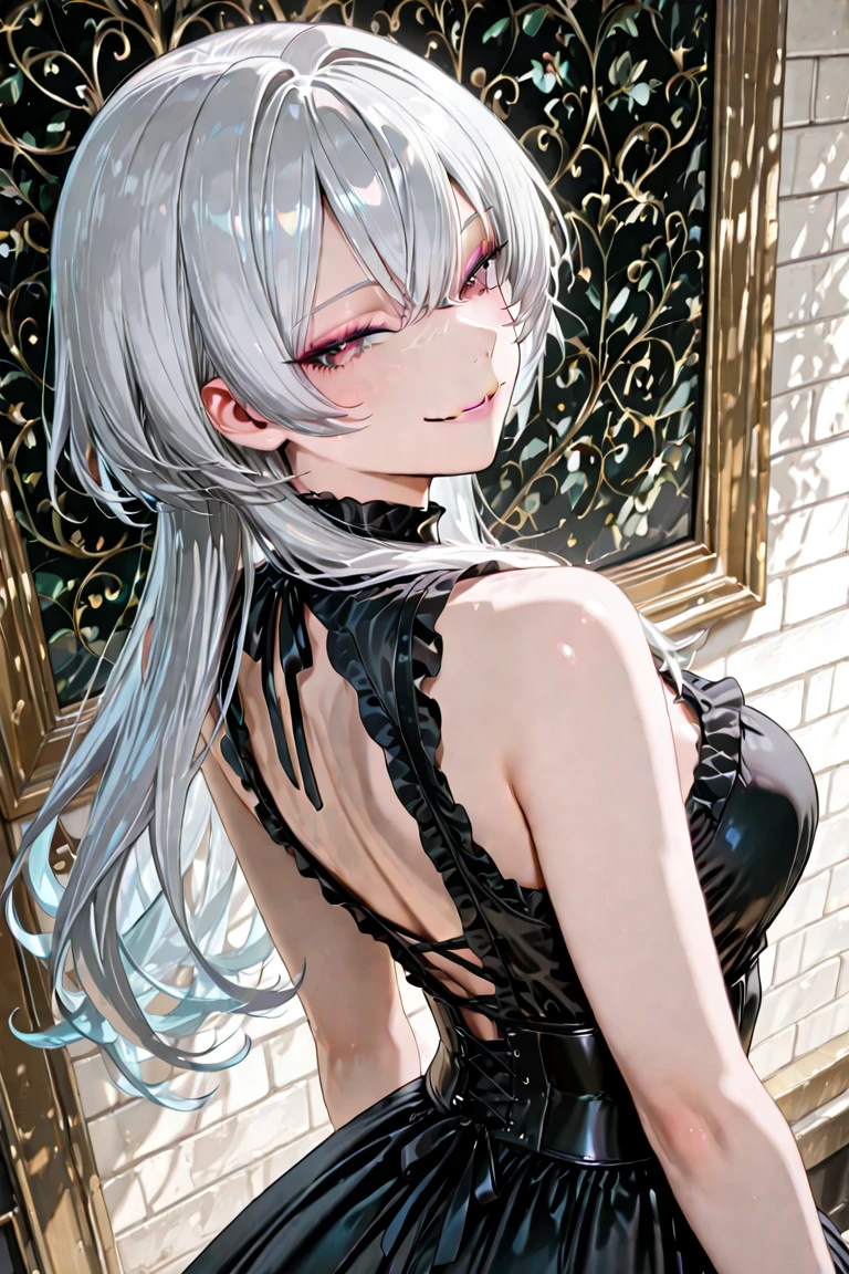 Obras、maximum quality、High definition、sozinho、seios enormes、dentro、Gangorra、Misaligned floral bra:、gravata lateral t-back、expansion、de cima、arms extended、raiva、cama、Roupa interior floral desgrenhada、harsh breath、Sexual facial expressions、Kurokami、Longas