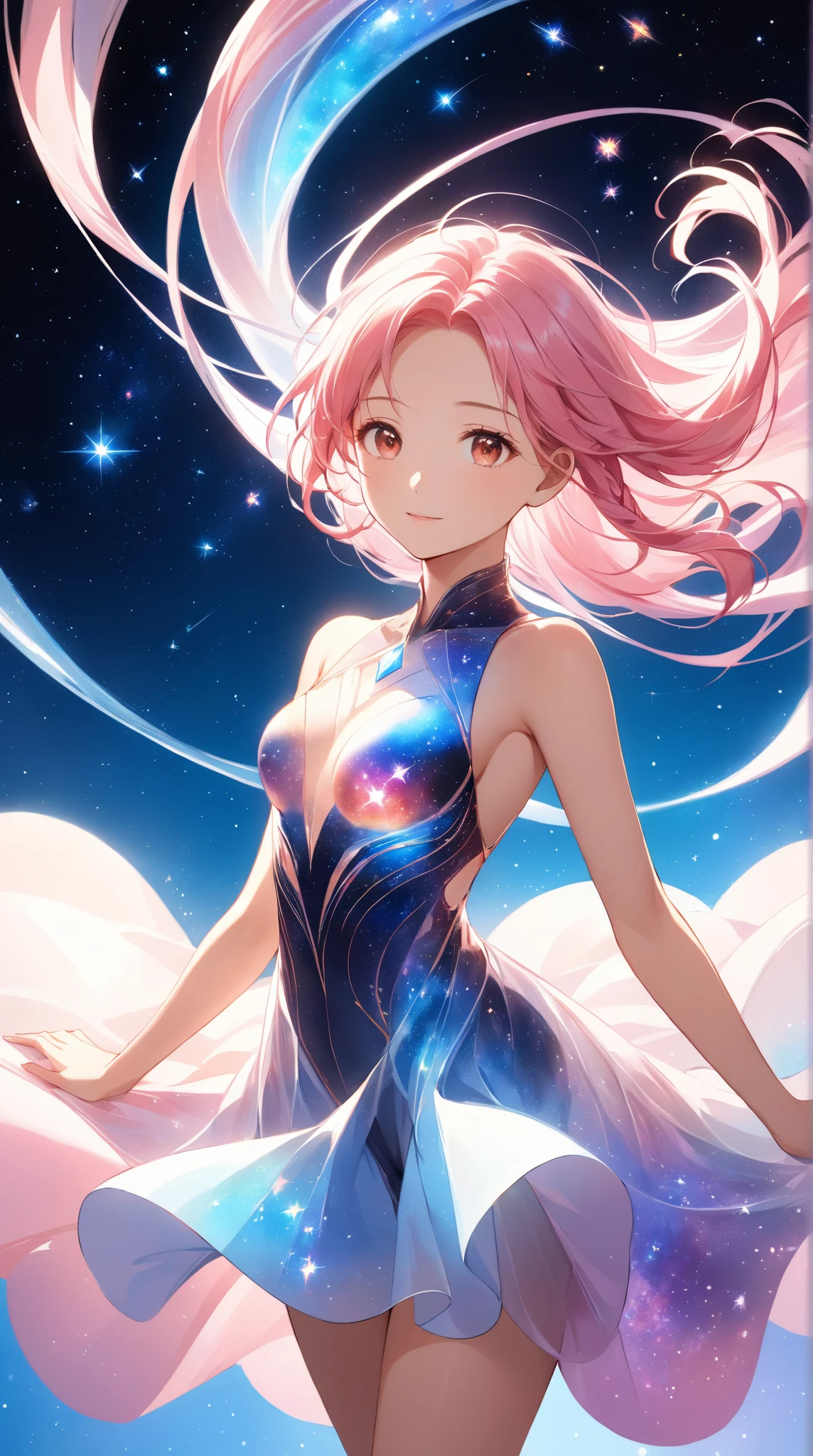 (space,life,nature), (best quality,highres), (vivid colors), (natural lighting), (cosmic,ethereal)
