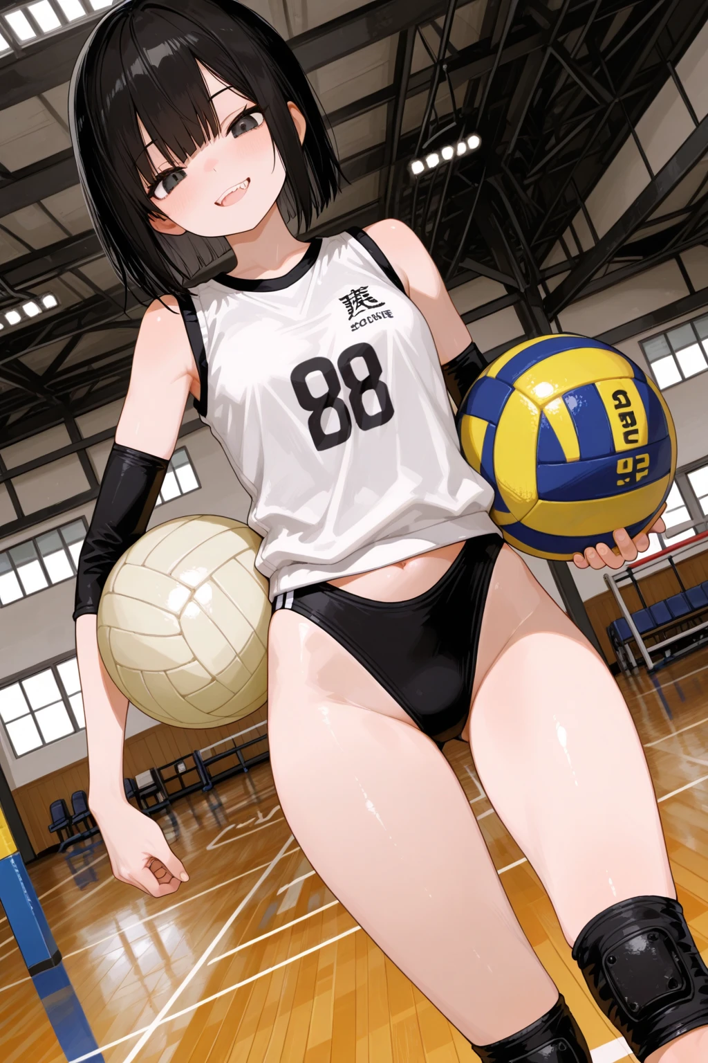best quality, master part, circunstanciado, intrincado, Beautiful girl, musculoso, sexy, Tomboy, louro, atraente, playing beach volleyball, fundo simples, aesthetic, artistic, cinemactic, natural lighting, summer