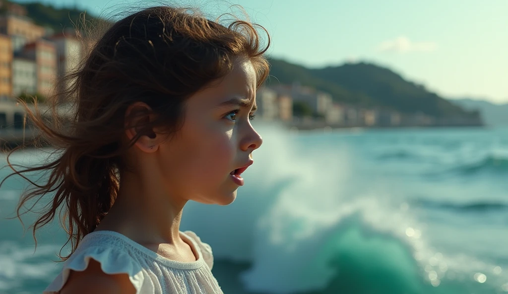 Prompt:
A melancholic and kind-hearted young man with long brown hair,deep emerald green eyes, wearing a plain shirt and his favorite green earrings, heading to the seaside,sitting on rocks listening to the soothing sound of the waves, and a seagull landing on his shoulder, feeling extremely happy and nostalgic, almost on the verge of tears, thankful for this moment.
Medium: illustration,painting
Image quality:(best quality,4k,8k,highres,masterpiece:1.2),ultra-detailed,(realistic,photorealistic,photo-realistic:1.37),HDR,UHD,studio lighting,extreme detail description,vivid colors
Art style: portraits,landscape
Color tones: earthy tones,emerald green,blue sea,soft lighting
Lighting: natural sunlight,soft and warm glow