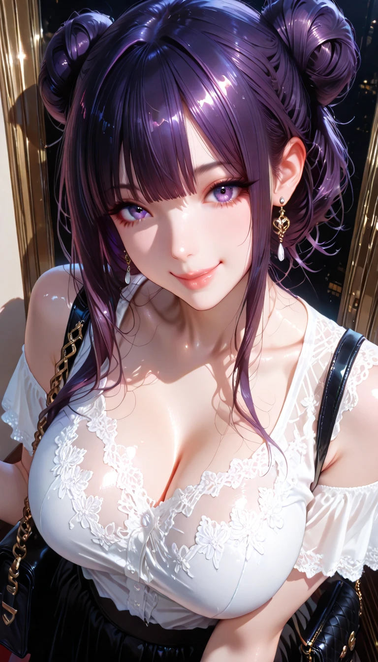 Part your lips、Purple Hair、Curly hair、Cute face、Big sparkling eyes、Big Breasts、Pussy、Sweat、Licking tongue、Love juice、Vagina、Blushing。Climax、Starry Sky Scenario、nude、whole、cry、Nipples、Seductive pose、Sole、