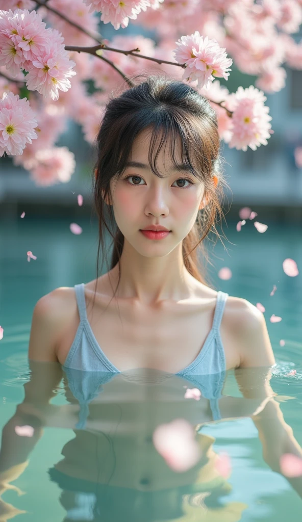 top-quality,fullbody shot,,super high resolution,(Realistic:1.4),Raw photography, 
table shot , 
colorful, Flower Ocean,16 years old girl in the water with lots of flowers:1.6 ,  Spotted Sun., In the water, Wet cloth, Wet Face, .Super Wild Shot, Low angle shot :1.5,
very rich color backgrounds, Alternative Background.Photo taken at eye level,Digital SLR,Canon EOS RS,super high quality,Sharp focus,Thank you Sharp, Depth of written boundary (Depth of written boundary). Film Grain,Crystal Clear,8K Ultra HD, Very facial, Detailed Background. Art supplies.A magnificent composition,,Ultra HD, very good quality ,Magical Effects , Realistic. Perfect composition, In the water composition, , .A magical glow on the girl&#39;s face. Perfect realistic hair, Detailed face , Detailed skin . bubble. Magical light makes flowers bloom everywhere , big eyes , huge shy smile , blush , View your viewers , table shot 