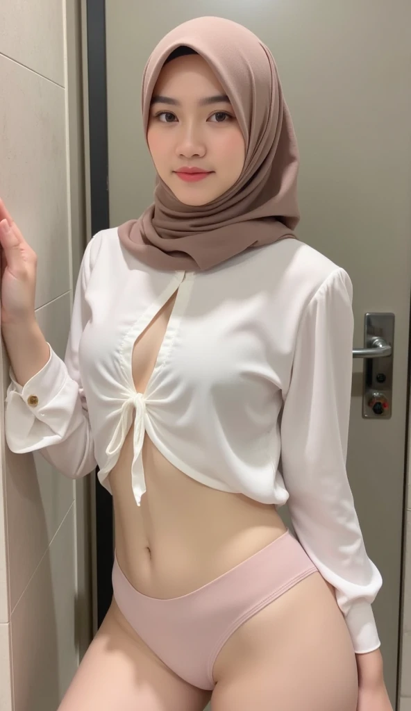A beautiful high school glasses Arabian 17 years old girl model, white skin, sharp nose, thin lips, circle face, slender body, tight bra, voluptuous breast, off shoulder, wear hijab, arm sleeve, golden bangles, bracelets, necklaces, swiss polo watch, in nurse uniform, body massage, massage room, bed, night, detailed squinting eyes, detailed horny face,(best quality,4k,8k,highres,masterpiece:1.2),ultra-detailed,(realistic,photorealistic,photo-realistic:1.37),studio lighting,extreme detail description,vivid colors