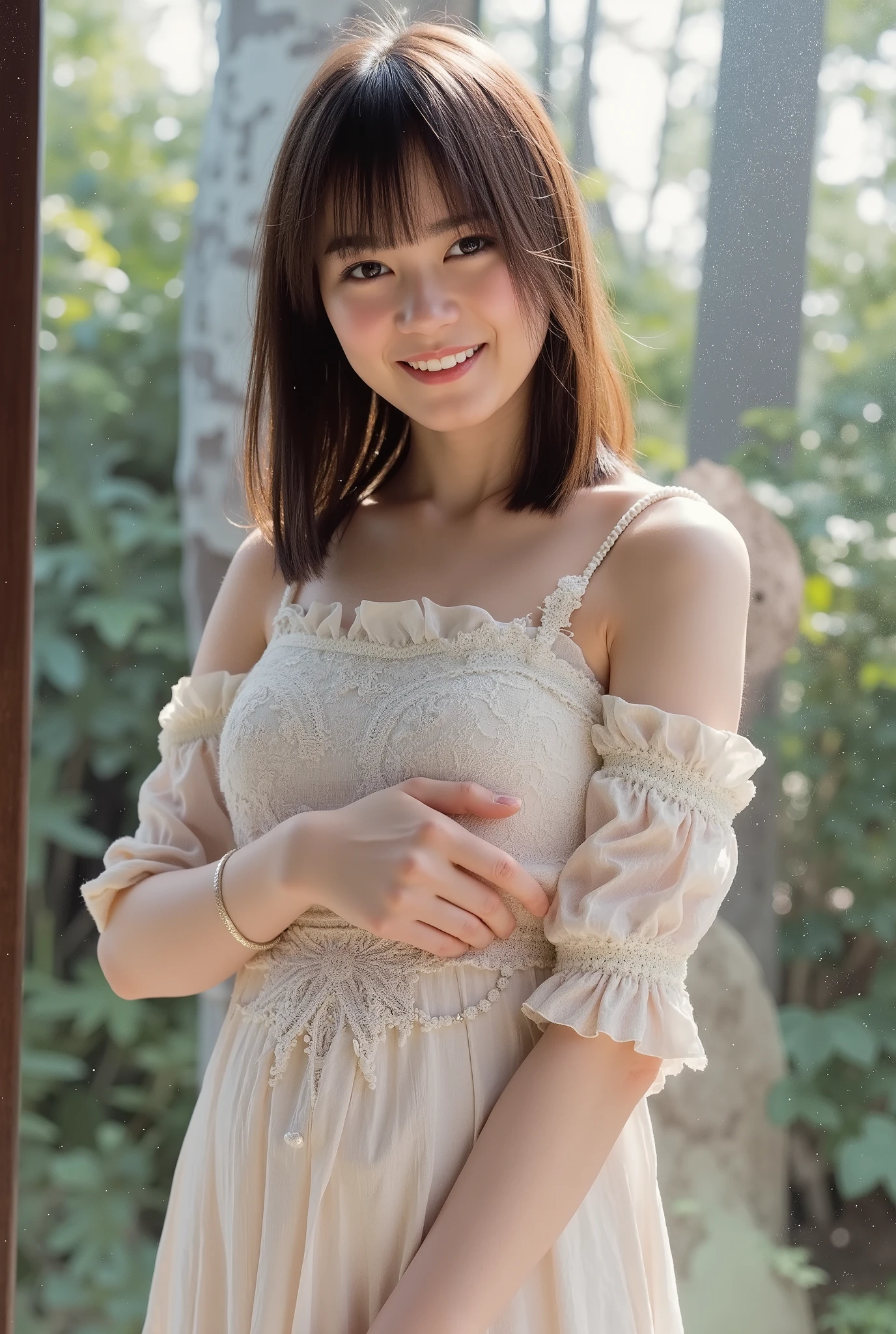 Ikuta Erika, Bang, smile, Young and cute Japanese faces , High Definition CG Unity 8k Wallpaper, Ultra High Definition,very detailed, film grain,lens flare glow,top quality ,8k,viewer,(( masterpiece)), ((top quality)), (very detailed), ((cute)), ((sexy)), ((very detailed)), (beautiful), ((Bondage))、((choker))。handcuffs、garter、garterベルト、Pregnant Woman's Stomach