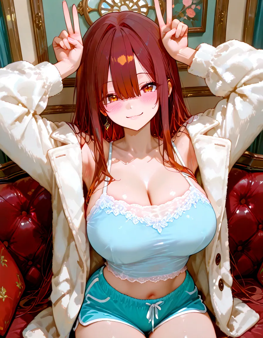 ((masterpiece)), (best quality), (detailed),(hires), (shining face, shining body), 1girl, yunifx, yuni_nikke, belts, chocker, skirt, huge breasts,<lora:fxYuniNIKKELORA_v10:0.75>