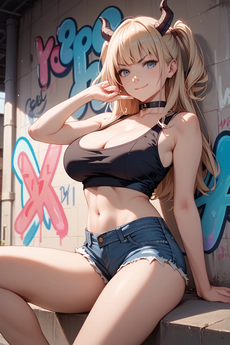 absurd, Super detailedな,(In 8K:1.3),Masseter muscle part,(masterpiece:1.2)、(highest quality)、4k、Super detailed、(Composition of exercise:1.4)、Highly detailed and colorful details、(rainbow colors:1.2)、(shining lighting、atmosphere lighting), High resolution, (official art, beautiful and aesthetic:1.2), best quality、(1 girl:1.8),Super detailedな,bright colors、anime face、very beautiful face and eyes, beautiful images、High level image quality、Detailed image quality、very cute girl、vast landscape photography、(grinned),(City:0.9),(tight low rise jeans:1.3),tree break production art、(Warm color light source:1.2),(At waist length Black color that sticks to your skin Tank top:1.3、Sheer) 、(parted hair in the middle,Blonde smooth straight),(please be shy:1.4)intricate details,volume lighting,Realism BREAK、(big breasts 1.3)、(breast bag 1.3)、skin tight、Profile、nice butt、pointy breasts、Dark navy eye color、False lashes、natural make up、white skin、fold your hands behind your back