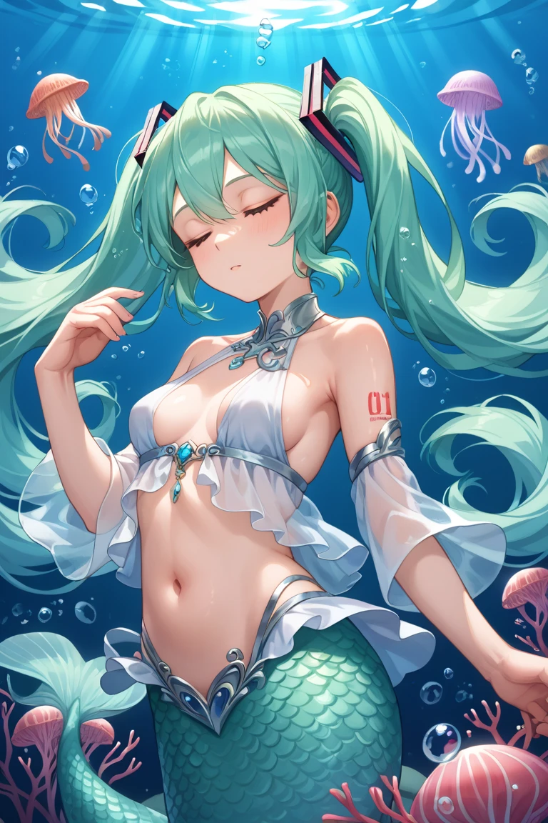 Girl in tight bikini attacked by tentacles 