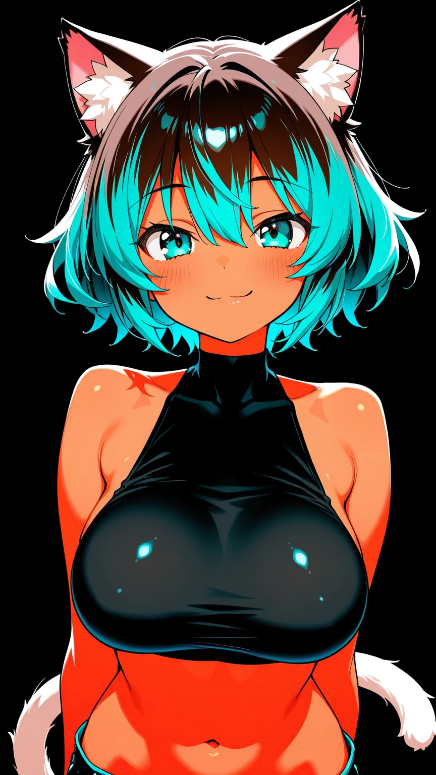 <lora:Ryofu Housen:1> Ryofu Housen, 1girl, solo, breasts, cleavage, twintails, green hair, green eyes, earrings, jewelry, smile, large breasts, collarbone, upper body, medium breasts, (((crop top dress, Black Leggings, Boots,))) upper body, hallway, perfect lighting, ((shining face, shining body)), seductive look, perfect face, make up, eye shadow, gloss lips ((mature_woman)), ((adult woman)), ((gorgeous)), (iluminated face),(perfect quality), Extremely beautiful, perfect, hour glass body, (masterpiece:1.2), (best quality:1.2), cinematic, perfect skin, perfect lighting, textured skin, detail, beauty, wonder, sharp focus, ultra-detailed, illustration, perfect face, ((gorgeous)), Extremely beautiful, perfect, detailed background, alluring, standing, (detailed background, intricate background:1.1), beautiful, ((Extremely Detailed)), ((Best Quality)), ((Masterpiece)), ((4k))