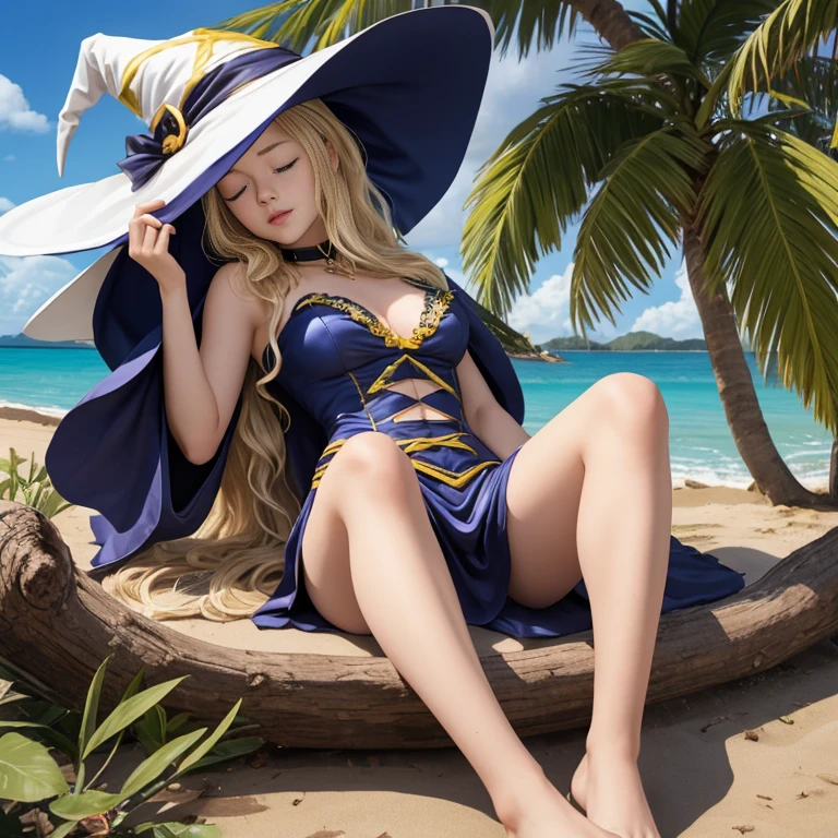 Waist up beauty witch elf (by Michael Kaluta aesthetic style) in swimsuit ornad & highly detailed & realistic, (masterpiece), best quality, expressive eyes, perfect face