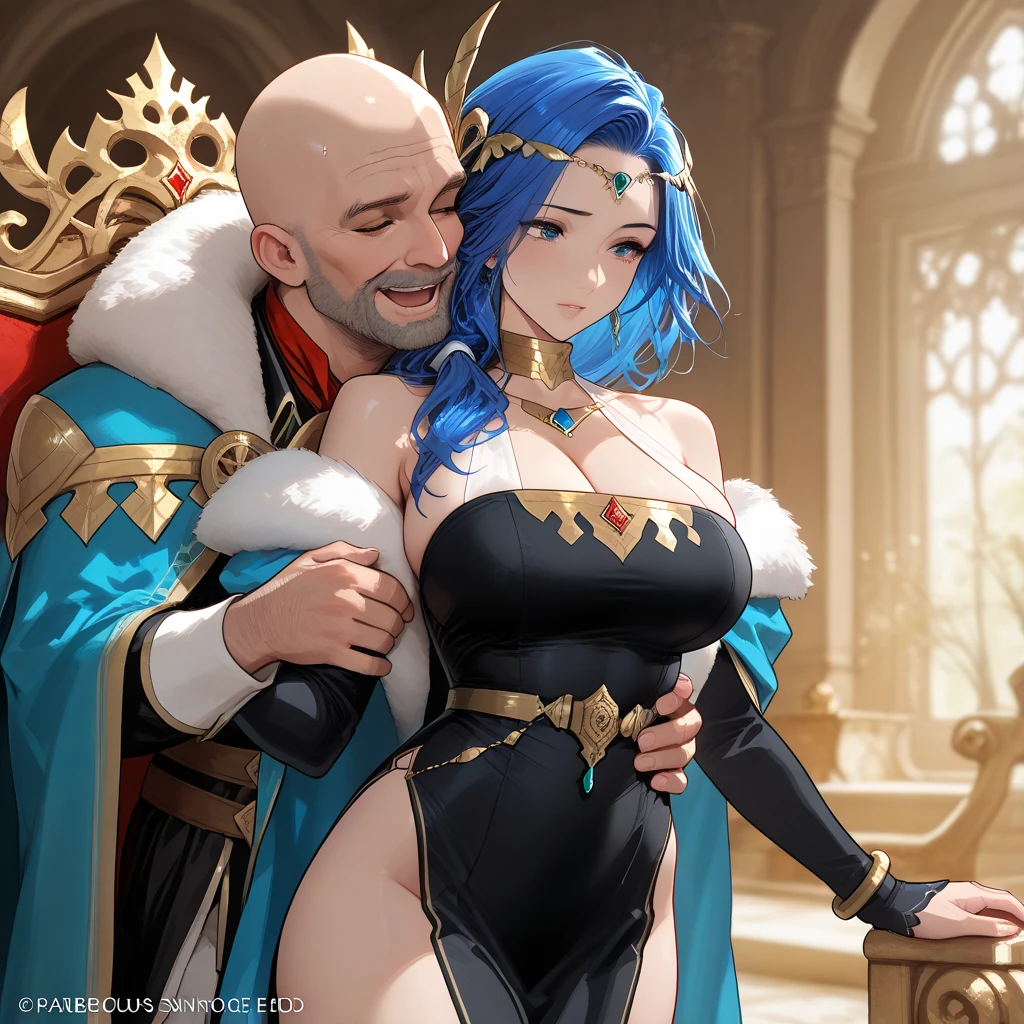 8K,A fifty-year-old woman with very large breasts and very large breasts, Very detailed, so beautiful(Like the real thing),Shining Eyes,Pale skin(Ultra-Realistic Skin),His smile reveals his large fangs,Muscular and macho、And a slender devilish woman,Short blue mohawk(Blue Shorthair),woman'My abdominal muscles are severely torn,Fan Art Best Art Station, Wow and Types of bacteria, Wow art, art of Wow, Wow | Types of bacteria, 2. 5d cgi anime fantasy artwork, 8K high quality detailed art, Up to the model | Types of bacteria8K、Photorealistic RAW photos of the highest quality。so beautiful(Like the real thing顔) Bright colors、The image of a perfect woman,Art Station Trends、masterpiece、8K resolution、Ultra-high resolution,charm,sexly,Rich colors, Backlight, Cinema Lighting, Film Grain, to be born, 50MM lens, Nikon D850,compensate,Blue and white Arabian breastplate(Detailed Coat of Arms),In front of the ruins in the forest,View your viewers,Numerous tattoos all over the body(Accurate tattoo details),On the head3The corners of the book are to be born(Details of the three corners),Pointy Ears,Lean and muscular lower body,Blue and white sarouel pants,Big eyes,flower,Tan Skin, standing position full body.