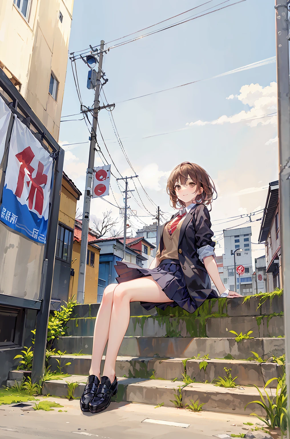 ,at park, park in background, In Park, With sunset,  photo taken at night, waving and smiling, very very low quality picture, 8K 50mm ISO 10, waving at the camera, Park 1 girl in background, 独奏, Pink sweatshirt, tmasterpiece, Best quality at best, realisticlying, ultra - detailed, (shiny skins, perspired:1.4), absurderes, looking at viewert, with short black hair, with brown eye,slenderness,Dynamic light and shadow,A high resolution,Sharp focus,depth of fields,The eyes are delicate,Sharp pupils,pupil realistic,parks,the night,Wave to the camera