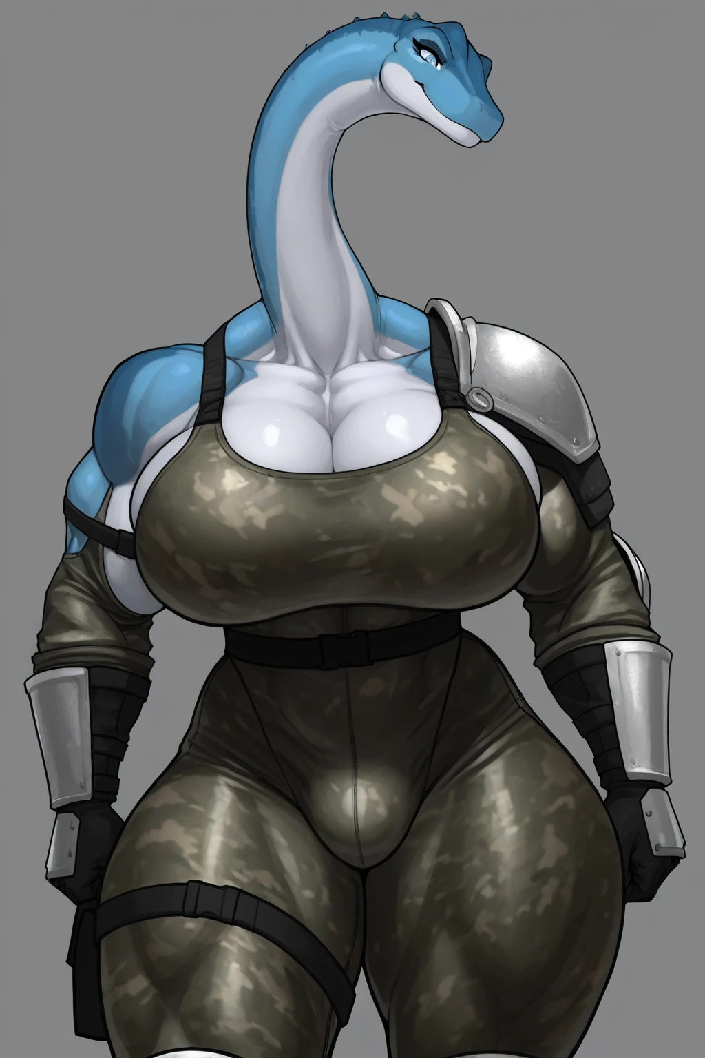 A BEAUTIFUL WOMAN WITH A VERY DETAILED SCULPTURED BODY WITH DETAILED MUSCLES AND DETAILED PARTS, A WORK OF ART, WITH A OVERALL THAT SHOWS HER PUSSY LIPS, BIG TITS, SOLO, WITH A HELMET THAT SHOWS HER FACE, OVERALL TIGHT ON THE BODY