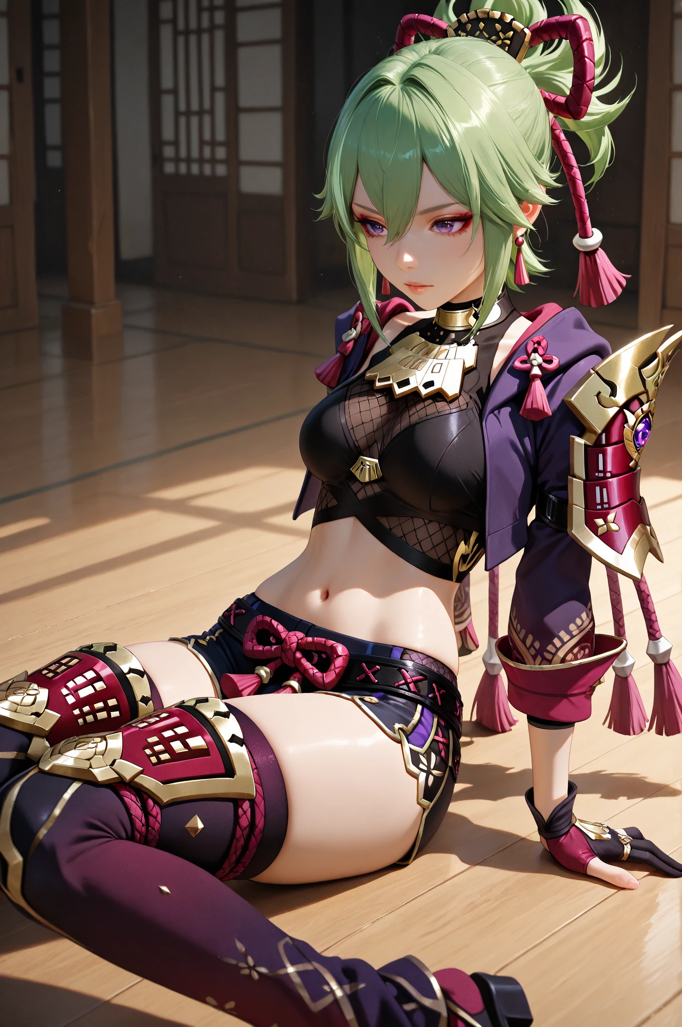 Genshin impact, realistic, high quality, kuki shinobu