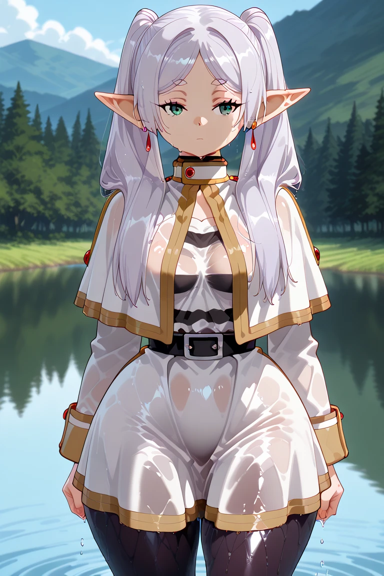 （daysies：1.7）， forested background，
sit on floor，
??? on stomach，No Panty，（nudist：1.3），Open your chest，Sleeveless，????? leg，thighlet，abdominals，Belly Navel，??? on bodyl，Shot in the ??????，White bra，Bare chest，Shoot in the chest，The white liquid is drizzled all over the body，Raised bulge，Raised bulge，Large big tits，pregnant woman
White hair，bangss，Short wave hair，（hair between eyes：1.3），
1个女孩，20 age，a mature female，Beautiful Finger，Beautiful long legs，Beautiful body，beautiful nose，Beautiful character design，perfect drawn eyes，Perfect face，
looking at the spectator，
NSFW，offcial art，extremely detailed CG Unity 8k wallpapers，Perfect litthing，brightly colorful，bright_Front_face_light lighting，
（nmasterpiece： 1.0）， （finest_quality： 1.0）， ultra-high-resolution， 4K， ultra detaile，
fotograpy， 8K， hdr， high resolucion， Absurde：1.2， Kodak Portra 400， filmgrain， blured background， Bokeh：1.2， Lens glare， （vibrant_color：1.2）
（beatifull，Large_breasts：1.0），（Beautiful_face：1.5），（Narrow_waistup），