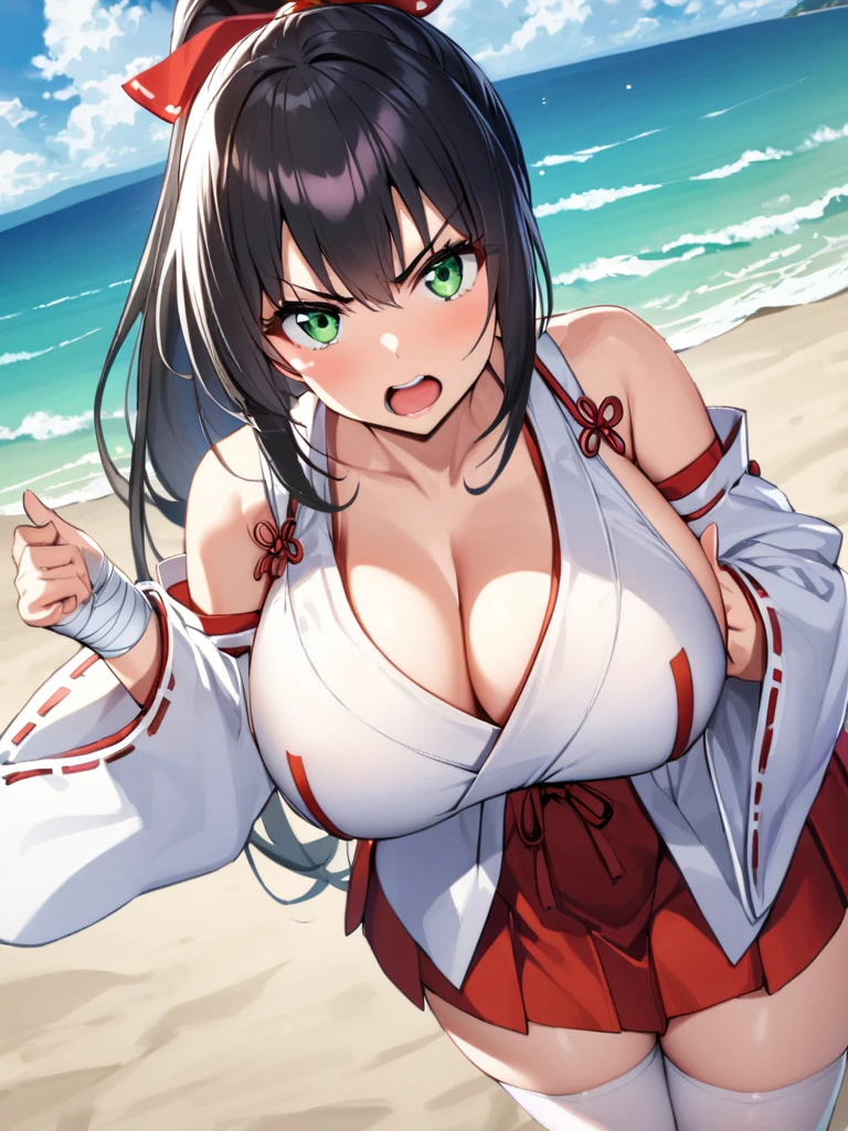 SeaArtBot Txt2Img 02:20:39 Task ID:44014568726597 Masterpiece、beste Quality、Sento Isuzu、Sento Isuzu、Hair ribbon、brown eyess、Antenna Hair、Giant tits、in 8K, beste Quality, ultra-highres, Depth Field, straight-on shot , from miiddle , 1girls, , perfect glossy skin, flawless skin, Fair skin, gigantic breastss, cleavage breasts, Narrow waist, thin blush,Wearing a pink micro bikini and hoodie、(High-leg string、Low leg string、 looking at the viewers, Light Smile,sweats、(Gravure Pose:1.1)、the beach、Blur background、appeal、a beautifu、KyoAni、Kyoani style、A sexy、cowboy-shots、