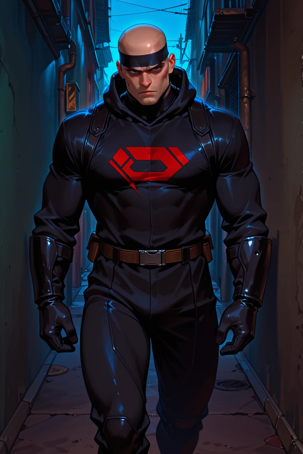 Deadpool vs superman.in a dark theme