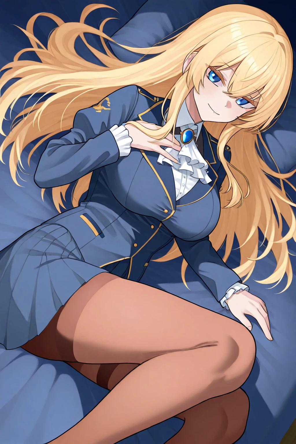high quality, masterpiece , wallpaper, One beautiful girl, Highly detailed eyes and face, Beautiful attention to detail, Blue Eyes , Beautiful blonde hair , deep night, Age 25 , Large Breasts、Nipples , Hairstyle: wavy hair , Ahegao , Ecstasy face , Masturbation, Climax , Sticking out tongue , Drooling from the mouth , Kantai Collection Atago , sweating , Costume Black Office Lady , show off my crack , no underwear , Expression of sigh , lick , face dripping , right hand between legs , full body , open legs ,make love , grab wet , heart-shaped pupils , oil skin, tears , not hair accessories , Esthetic Room , black , lotion , stick out one's crotch