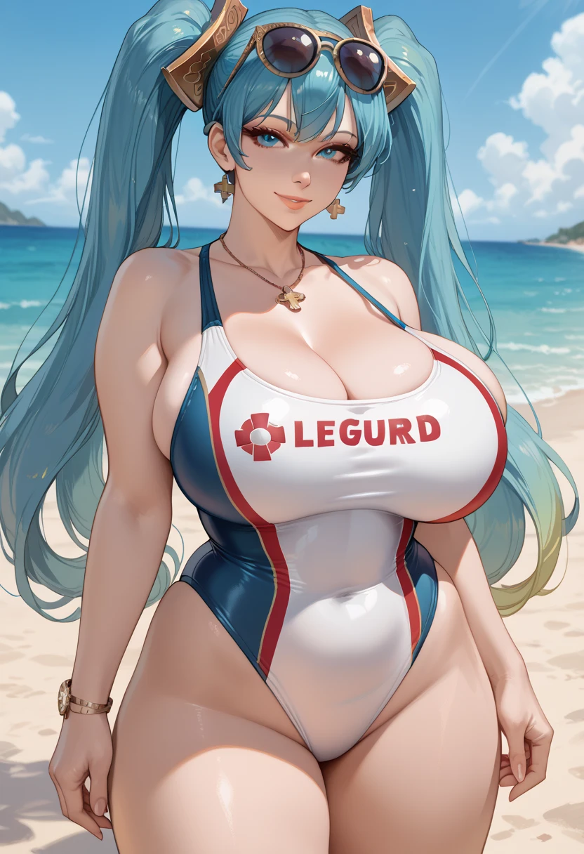 Summer skinny swimsuit,Slim and healthy body shape,huge tit,Ocean park,The curve is obvious,Gym girl,Fleshy thighs,Comic cover style,Comic title,adolable,Ocean park