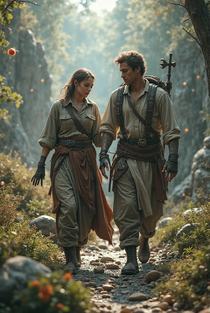 a poor austronesia teenager couple,a laughing woman rpgbard person rpgbandit centaur person walking in the dirty crowded tropical beach theme park wearing ((polkadot trench_coat:1.2)),large shocked santa claus looking at woman breasts,guitar,musical,<lora:RPGBandit:0.5>,<lora:RPGBard:0.5>,<lora:RPGCentaur:0.7>,feeling burn,seneezing,<lora:0181 dirty toilet_v2:0.5>,ruanyi0181,dirty floor,tribal tattoo,looking at camera,amateur photography,