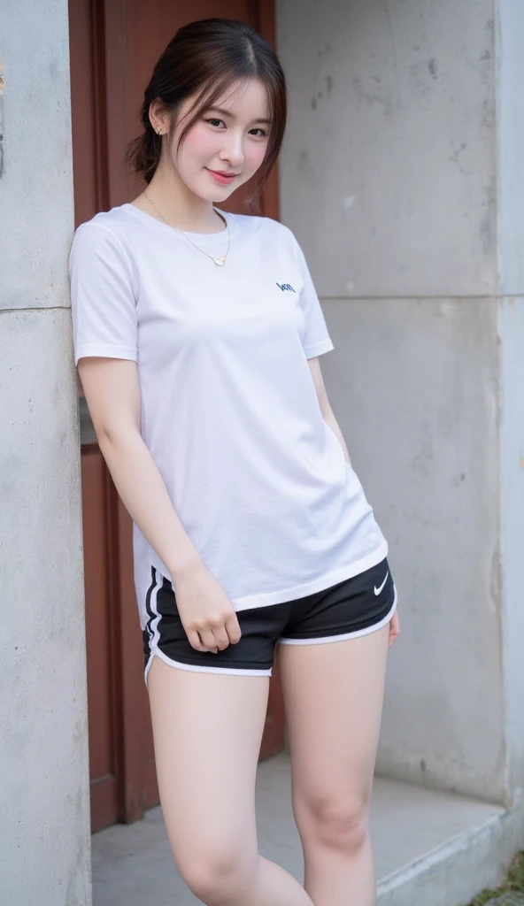 Age 35,physical education teacher、1 female,(She's not even wearing underwear)(Sleeping on your back in bed)(Please spread your legs wide)(Genitals are exposed)(Very large breasts)(She is wearing a navy blue tank top),(I'When I sweat, my clothes become transparent)(Her breasts are exposed through her shirt)(female teacher),(Obscene pose)(Big Breasts)(Accentuate your cleavage)(Voluptuous body)(Black short bob hair),(Best image quality, (8K), Ultra-realistic, 最high quality, high quality, High resolution, high qualityの質感, Attention to detail, Beautiful details, Fine details, Extremely detailed CG, Detailed Texture, Realistic facial expressions, masterpiece, in front),(Wearing glasses:1.1)(((The composition must be from an oblique angle above.))) (((Photograph the whole body)))(((Photo of a person with their legs spread)))(((Accentuate the crotch)))