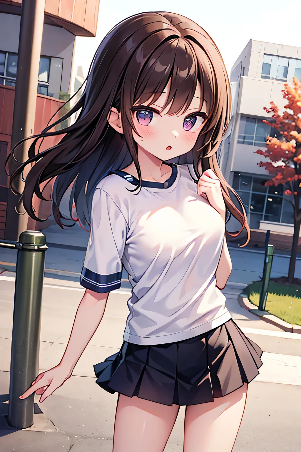 Yuikotegawa, yui kotegawa, Black Hair, (Brown eyes:1.5), Long Hair,Big Breasts,happy smile, smile, Open your mouth,Glasses,Cold shoulder tops,Short sleeve,mini skirt,Stiletto heels,Walking,morning,morning陽,The sun is rising,whole bodyがイラストに入るように,
break outdoors, School,school gate,
break looking at viewer, whole body,
break (masterpiece:1.2), Highest quality, High resolution, unity 8k wallpaper, (figure:0.8), (Beautiful attention to detail:1.6), Highly detailed face, Perfect lighting, Highly detailed CG, (Perfect hands, Perfect Anatomy),