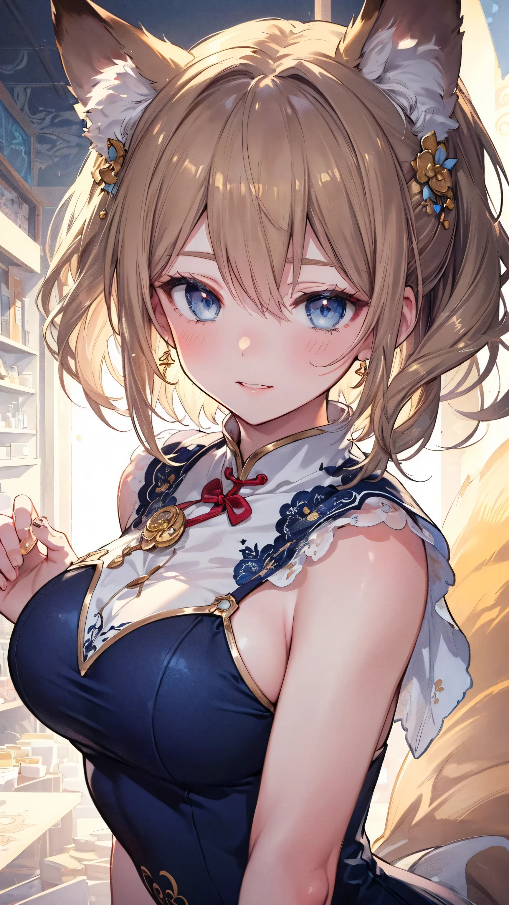 Representative works, highest quality,perfect eyes,Perfect tongue,angry face,feverish breath, (8K ,hyper detail,ultra photoreal sim,masterpiece,Natural,perfect artwork,perfect female body)Representative works, highest quality, 1 girl,very big breasts, Proportional body, perfect eyes,Proportional, Japanese-style bedroom,on the futon、Exposed breasts、Tight kimono that shows cleavage、Looking at the viewer from the front, Grinning