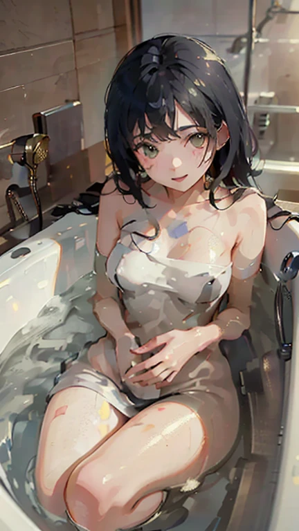 naked　water　Spread your legs　Lying down　Overflowing with love juice　masturbation bed　Show off　Urinating　vagina　tits