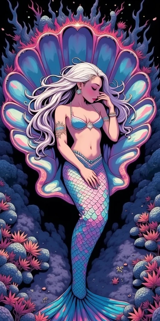painting of a woman with a dragon like body and wings, colorfull digital fantasy art, beautiful mermaid, beautiful gorgeous digital art, colorfull illustration, gorgeous digital art, digital art fantasy art, yoshitakka amano karol bak, mermaid, color illustration, digital art fantasy, beautiful digital art, fantasy digital art, by Nene Thomas, airbrush digital art