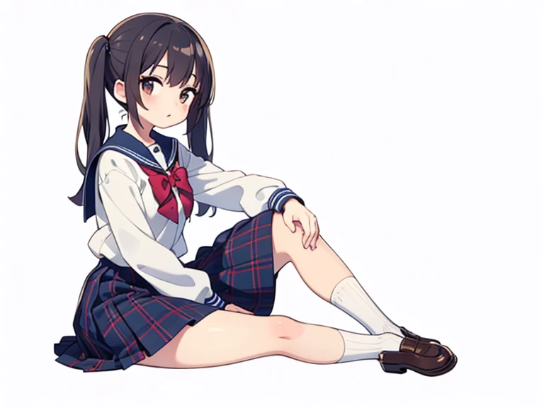 obra de arte,melhor qualidade,visto de baixo,1 garota,Sozinho,pernas cruzadas,sitting position,Sem sapatos,cintura fina,(pencil skirt:1.2),coxas pretas,camisa social,kisaki,cabelo preto,duplo bom,twintails,enfeite de cabelo de borboleta,Cabelo longo,seios pequenos,