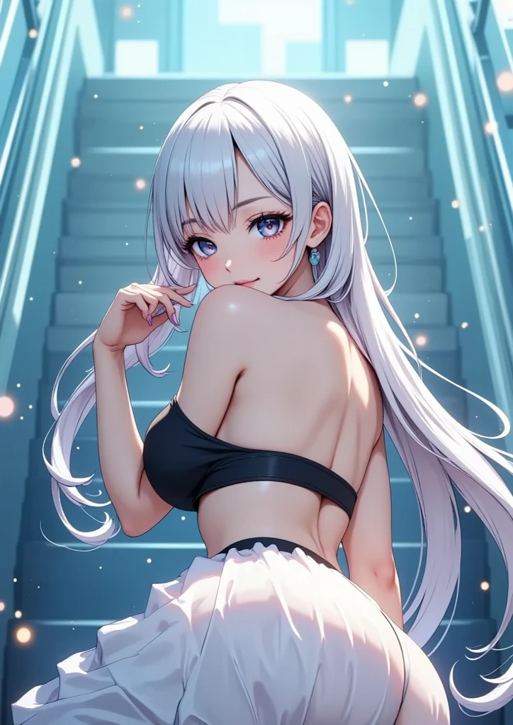 Honami Ichinose, long hair, blonde hair, (purple eyes:1.1), hair covering eyes, full body, red sports bra, smug smile, short shorts, love filter, best quality, 4k, 8k, highres, masterpiece:1.2, ultra-detailed, (realistic, photorealistic, photo-realistic:1.37), HDR, UHD, studio lighting, ultra-fine painting, sharp focus, physically-based rendering, extreme detail description, professional, vivid colors, bokeh, portrait,long hair,((silver hair,blue eyes)), daylight, sunlight, (perfect body : 1.0),thin woman,The body very thin,Rib chest,The waist very thin,The ribs are noticeable,Protruding ribs,The waist very thin,Sunken abdomen,Delicate arms