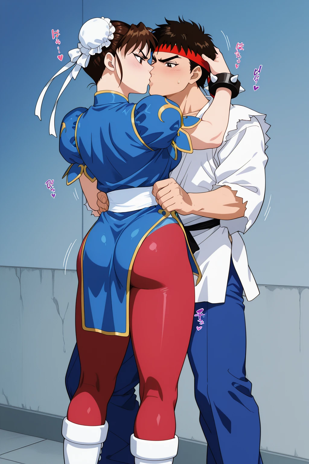 ((((1girl,tall stature)))and(((1shota boy,short stature)))),(height difference),((((hetero)))), 1girl,(tall stature:1.4),(curvy:1.4), extra long hair,single braid,bangs,straight hair,sky blue hair,sky blue eyes, large breasts,pale skin,shiny skin, cheeky,half closed eyes,look down,BREAK ((wearing silk turtleneck shirt,pantyhose)), (cum:1.4),cum in pussy,(cum on clothes:1.4), cum on breasts,cum on body,cum on facial, bukkake,cum in mouth,cum on hair,(excessive cum), BREAK (1shota boy:1.4),(short stature:1.4),(short penis:1.4),dark-skinned shota boy,interracial, smug, He wears boxing shorts,Boxing Gloves, ((sex)),(girl sit on man’s face), boxing ring,(((masterpiece))),(((best quality))),((ultra-detailed)),(illustration),((an extremely delicate and beautiful)),(detailed background),