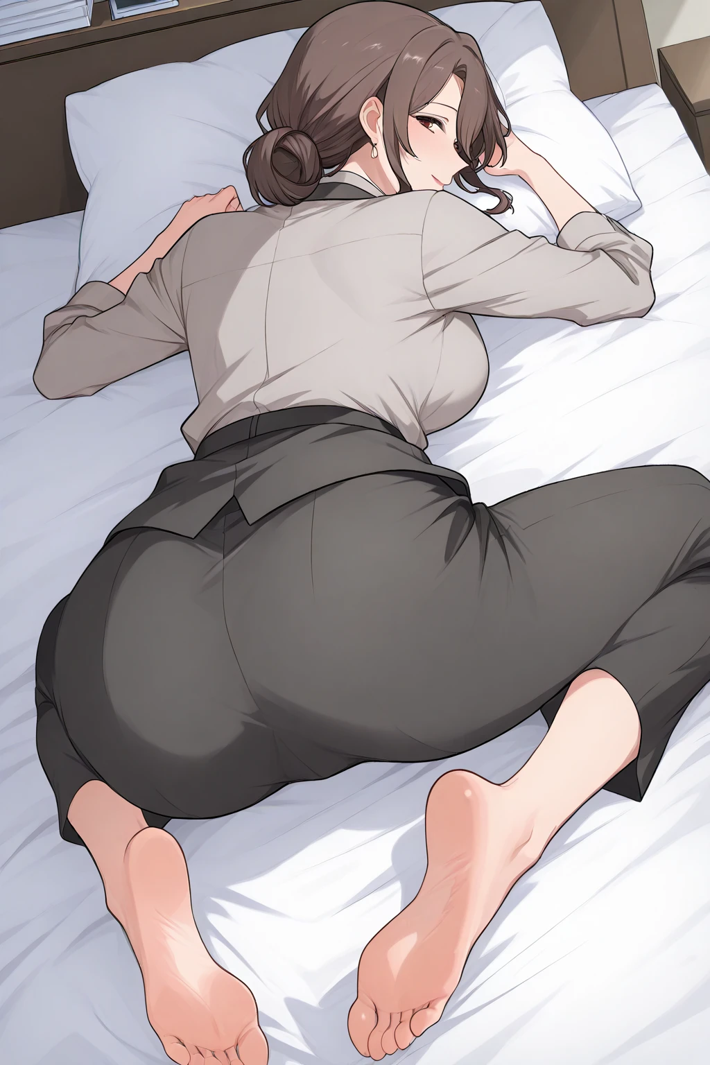 Himiko Toga having delicious sex totally naked (Whole body) wearing black skirt and black fishnet stockings (separating her legs) (sexo placentero)