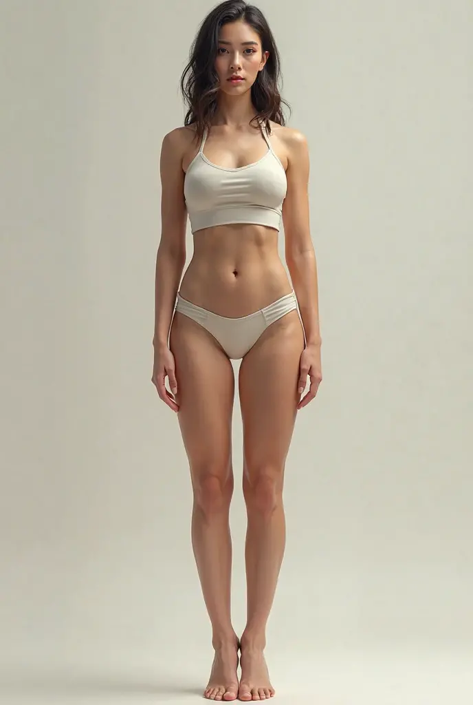 ((Best Quality, 4K, masutepiece)), Beautiful full-body shot with perfect body shape, (Abs, Developed hand muscles: 1.2), (Dynamic Pose), dark brown hair, Wet body, gym, Highly detailed facial and skin texture, Detailed eyes, Double eyelids, (Camel toes), (No panties), (No bra)