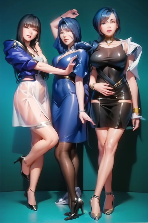 premium clubhouse,five goddesses,Standing in a row,looks from behind,High and high,Hips are cocked,Big Assa,Long legs,Colossal tits!Super big breasts!wavy curly hair,Beautiful accessories,Beautiful naked,Sexy High Heels,Eros,Moist Body,Knee tights,oestrus
