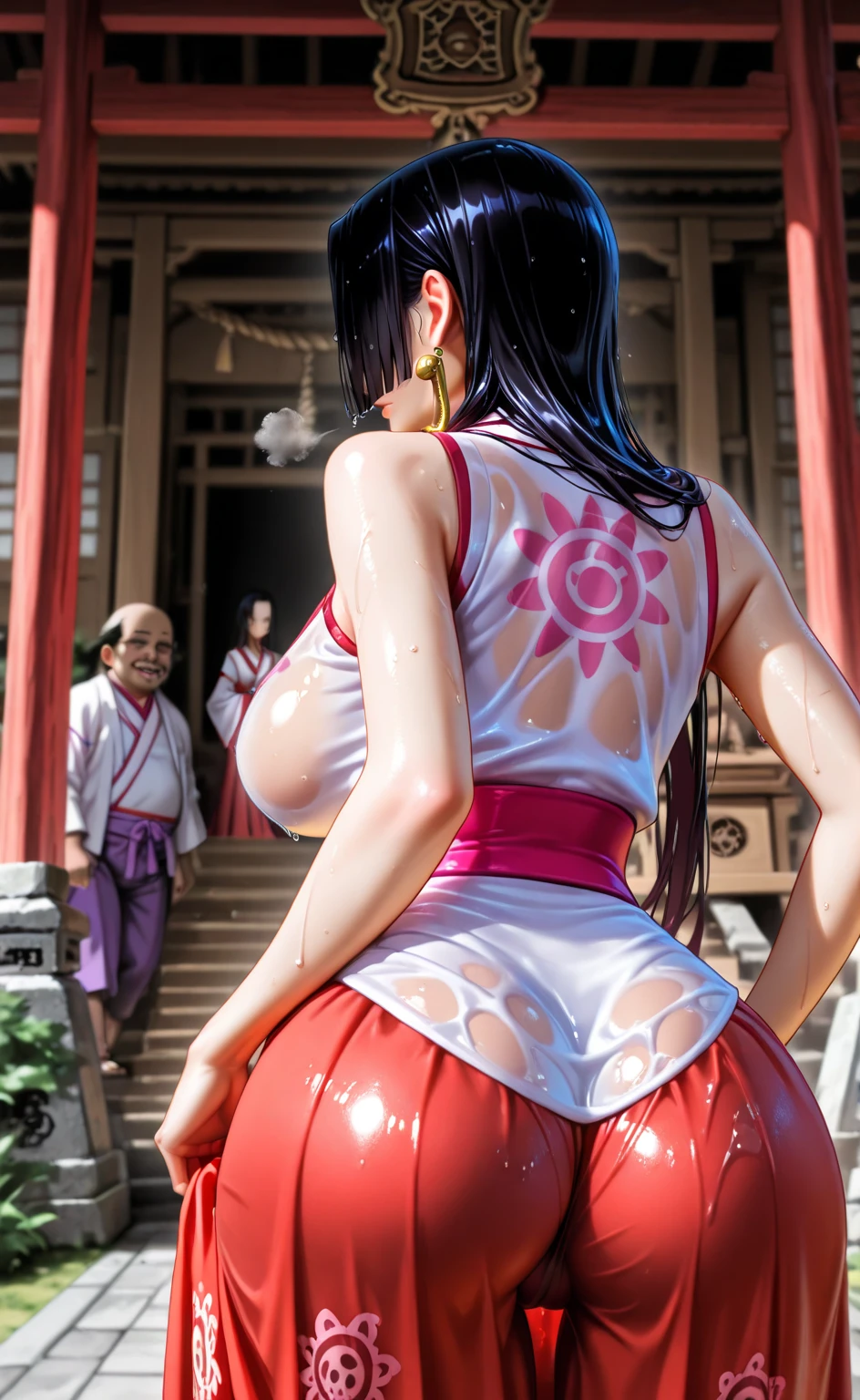 8k, ray tracing, vibrant colors, (1girl), (solo:1.4), (mai:1.4), chinese clothes, black hair, long hair, sidelocks, looking at viewer, bored, open eyes, orange-brown eyes, masterpiece, sharp focus, Best Quality, depth of field, cinematic lighting, very detailed clothes, (used condoms, condom belt, used condom belt, condom hair ornament:1.5), thin red lips, Perfect eyes, perfect hair, Rich in details and textures, masterpiece, Best Quality, beautiful girl, Sun light, chiaroscuro, (perfect hands:0.7, Clean hands:0.7), ((((Professional photography)))), ((Dream)), Whole body, outdoors