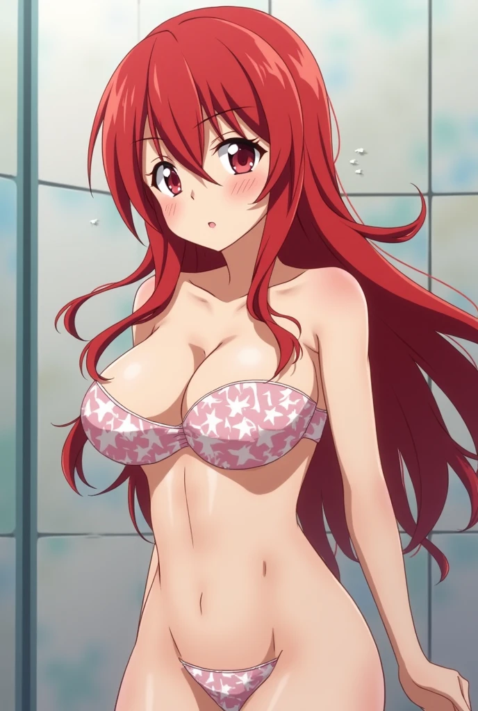 louise, ((Red bikini)), 8k, masterpiece, absurdres, anime, ((large breast)).