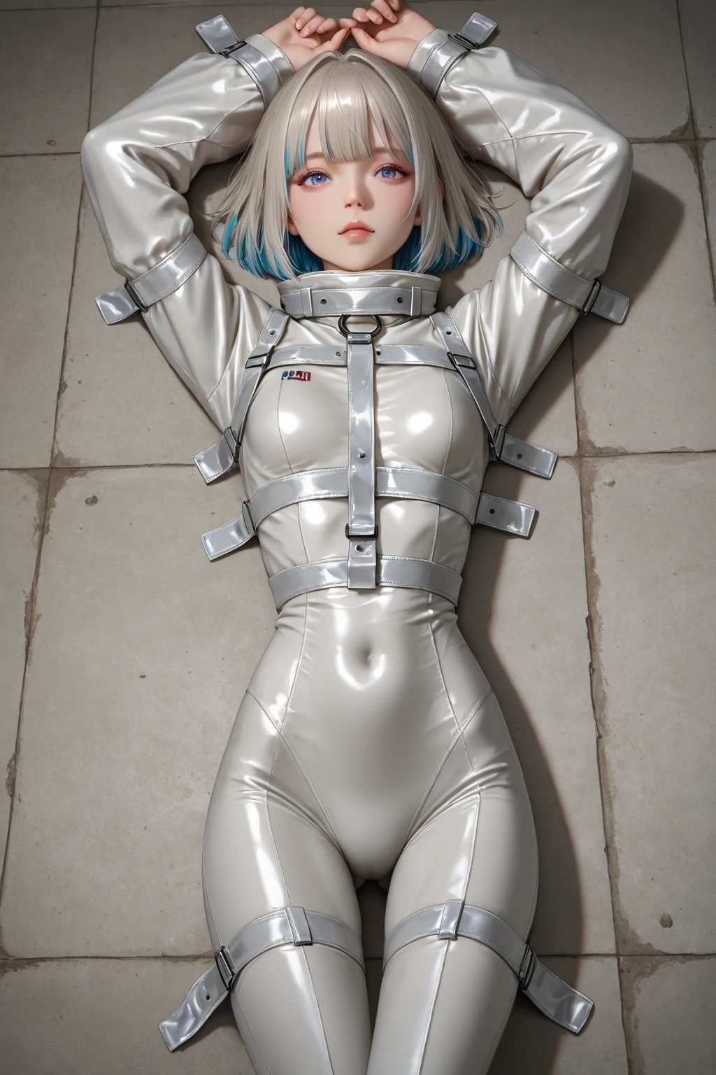 (((Ayanami Rei))), Blue short hair, (White plug suit:1.7), (Plugsuit-style leotard:1.2), Rei Ayanami, The costume is tight against the skin, middle School girls, (blush), ((Slender figure　Beautiful Skin)), Highest quality, High resolution, masterpiece, (Beautiful vagina and clitoris), (With a 30-year-old mafia man, penis:1.4), Complete limbs, (Mating press:1.2), 1 Beautiful Girl, ((((penisが膣に入る)))), (Beautiful crotch), Spread your legs, ((Binding, Restrained by rope:1.4)), A beautiful girl has sex with a man fully clothed, (((Too cute little face:1.1))), The fabric of the costume is thin
